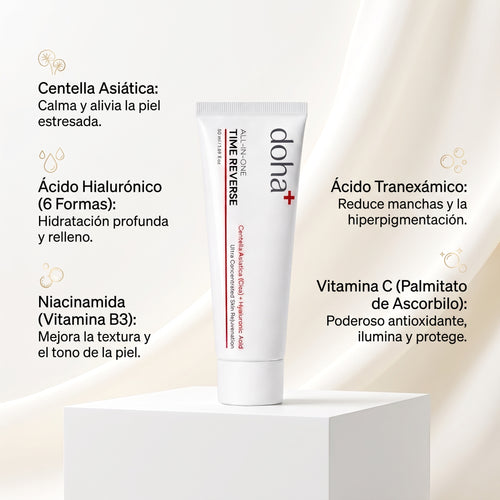 Doha™ | Crema Time Reverse (Todo en uno) | Con Centella Asiática